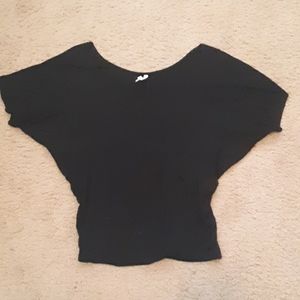 Black off the shoulder top